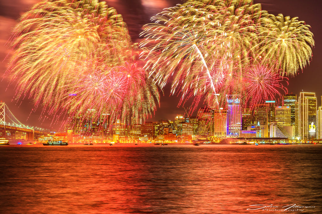 San Francisco 50th Superbowl Fireworks - 0740B