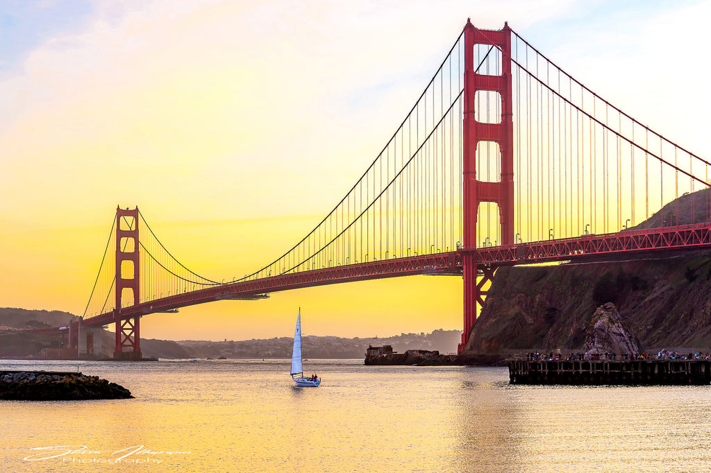 Marin Ft. Baker and the Golden Gate Bridge at Sunset - 0633