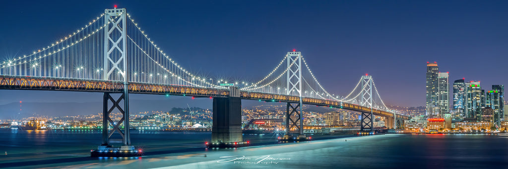 San Francisco Skyline Bay Bridge Panorama - 0609P