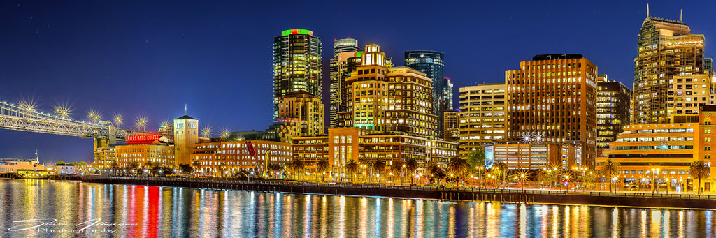 San Francisco Skyline at the Embarcadero Panorama - 0808P