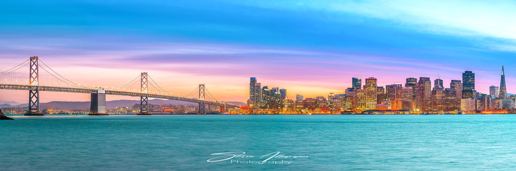 San Francisco Skyline Bay Bridge Panorama - 0622P