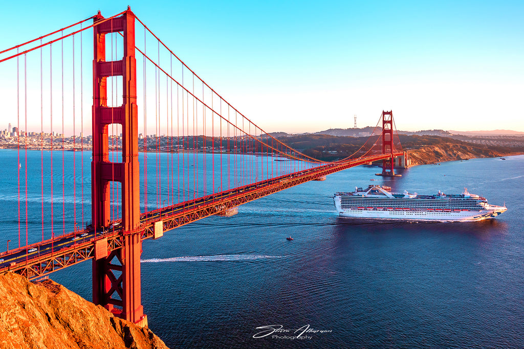 San Francisco Golden Gate with Cruise Ship- 0557